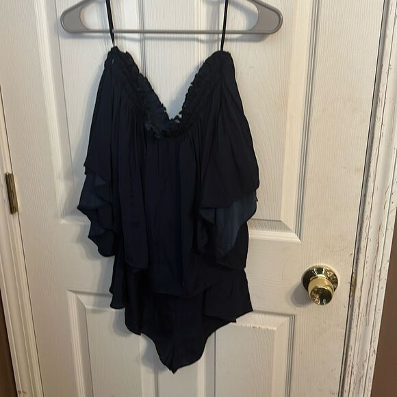 Bec&Bridge ruffle off the shoulder romper NWOT Size 8 - Picture 1 of 5